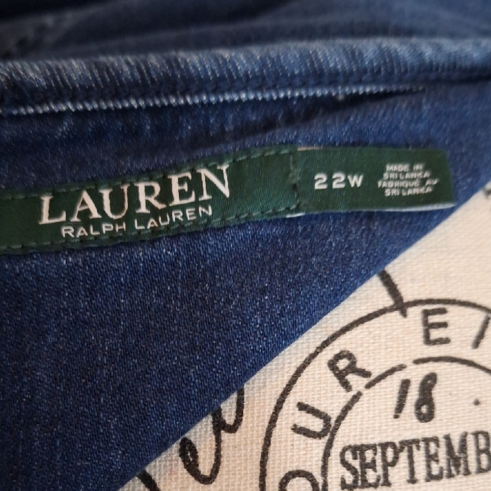 Ralph Lauren Dark Indigo Denim Shift Dress - Picture 2 of 11